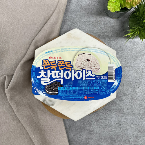 쿨아이스크림)찰떡아이스 쿠키앤크림 [3개]