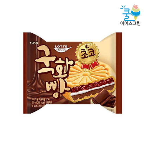 쿨아이스크림)국화빵 초코 1박스 [24개]